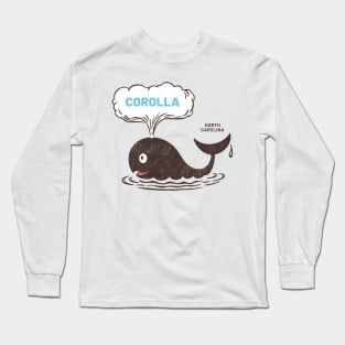 Corolla, NC Summertime Vacationing Whale Spout Long Sleeve T-Shirt